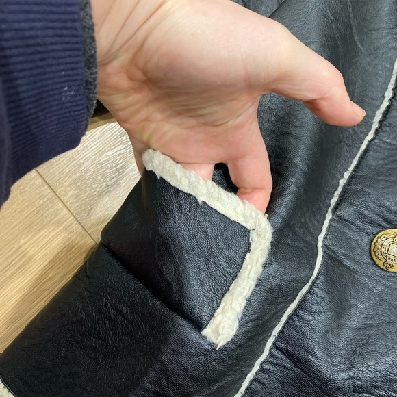 Luxurious GIL SANTUCCI studs faux shearling jacket M ptp 18.5 - Picture 10 of 10